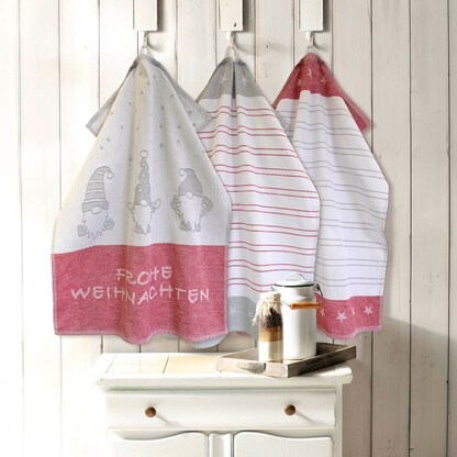 Artikelbild 2 für Dyckhoff Geschirrtücher Wichtel rot 50,0 x 70,0 cm, 3 St., Artikelnummer 251529