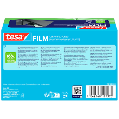 Artikelbild 8 für tesa Tischabroller CLEAR RECYCLED schwarz, Artikelnummer 723924