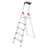 Artikelbild 1 für Hailo Stehleiter einseitig L80 ComfortLine silber 5 Stufen, H: 184,0 cm, Artikelnummer 825909