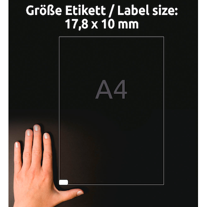 Artikelbild 16 für AVERY Zweckform Etiketten L4730REV-25 weiß 17,8 x 10,0 mm, 30 Blatt, Artikelnummer 345421