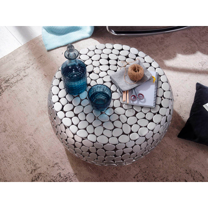 Artikelbild 4 für WOHNLING Couchtisch rund Aluminium silber 66,0 x 66,0 x 32,0 cm, 1 St., Artikelnummer 166617