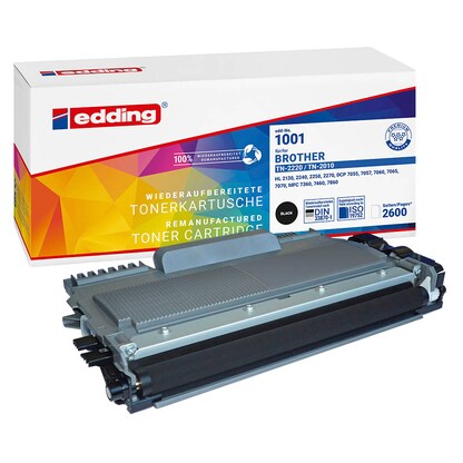 Artikelbild für edding EDD-1001 schwarz Toner kompatibel zu brother TN-2010/TN-2210/TN-2220, Artikelnummer 111484