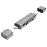 Artikelbild 1 für DIGITUS Multi-microSD, SD-Kartenleser silber, Artikelnummer 325627
