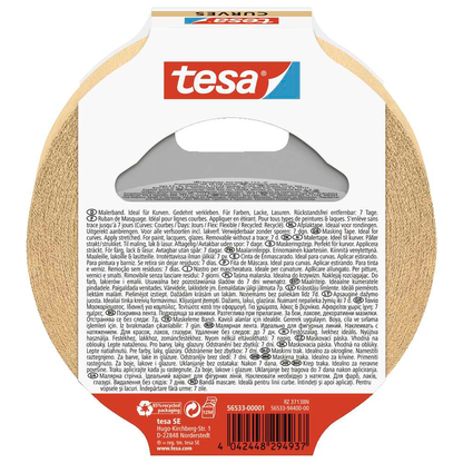 Artikelbild 3 für tesa KURVEN Kreppband beige 25,0 mm x 25,0 m 1 Rolle, Artikelnummer 723959
