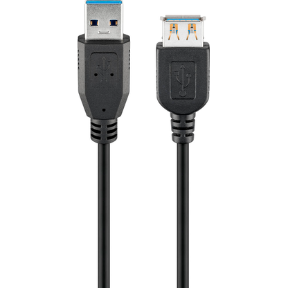 Artikelbild für goobay USB 3.0 A Kabel 5,0 m schwarz, 1 St., Artikelnummer 363723