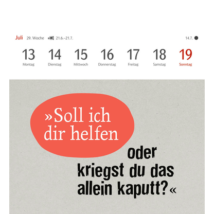 Artikelbild 10 für Harenberg Postkartenkalender Typo Sprüche 2026, 1 St., Artikelnummer 551289