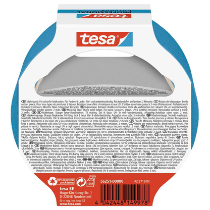 Artikelbild 3 für tesa PROFESSIONAL OUTDOOR Kreppband blau 38,0 mm x 25,0 m 1 Rolle, Artikelnummer 723696