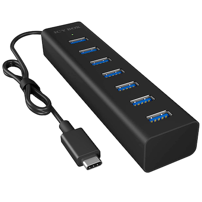 Artikelbild 4 für RaidSonic ICY BOX® USB-Hub IB-HUB1700-C3 7-fach schwarz, Artikelnummer 395097