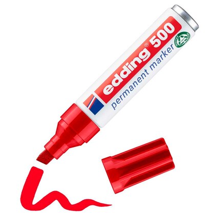 Artikelbild für edding 500 Permanentmarker rot 2,0 - 7,0 mm, 1 St., Artikelnummer 311027