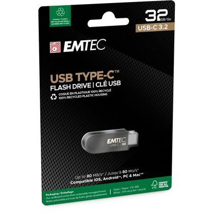Artikelbild 2 für EMTEC USB-Stick C280 schwarz 32 GB, 1 St., Artikelnummer 530883