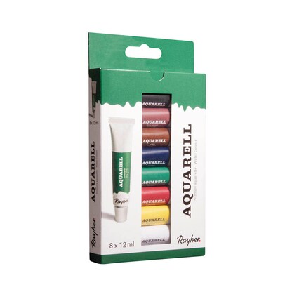Artikelbild für Rayher Künstler-Set mit 8 Farben Aquarellfarben farbsortiert 8 x 12,0 ml, 8 St., Artikelnummer 129542
