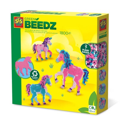 Artikelbild 2 für SES Creative® Bügelperlen Set GREEN BEEDZ Einhorn mehrfarbig, Artikelnummer 110629