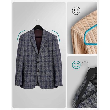 Artikelbild 6 für SONGMICS Kleiderbügel schwarz, 10 St., Artikelnummer 290427