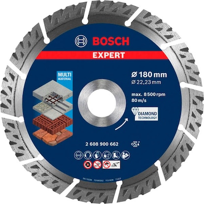 Artikelbild für BOSCH Diamant-Trennscheibe EXPERT MultiMaterial, 1 St., Artikelnummer 489417