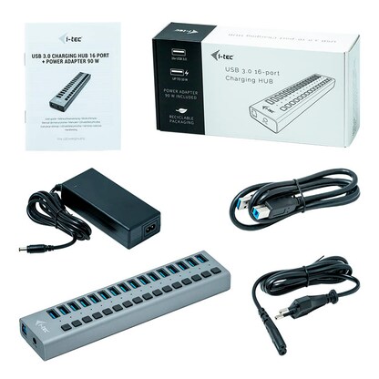 Artikelbild 6 für i-tec® USB-Hub USB 3.0 Charging 16-fach grau, Artikelnummer 662377