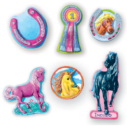 Artikelbild 2 für SES Creative® Gipsgießen-Set Glitzer Pferde mehrfarbig, Artikelnummer 110506