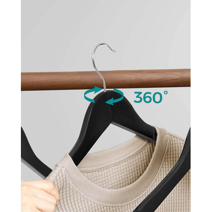 Artikelbild 7 für SONGMICS Kleiderbügel schwarz, 10 St., Artikelnummer 290427