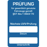 Artikelbild 1 für EICHNER Aufkleber Nächste UVV-Prüfung, blau/weiß, 250 St., Artikelnummer 703639