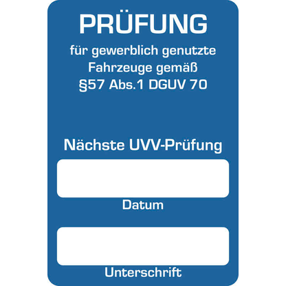 Artikelbild für EICHNER Aufkleber Nächste UVV-Prüfung, blau/weiß, 250 St., Artikelnummer 703639
