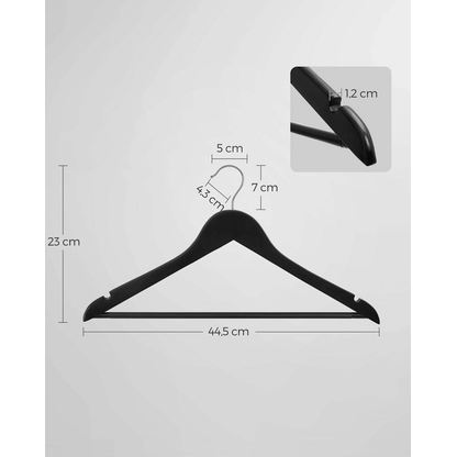 Artikelbild 4 für SONGMICS Kleiderbügel schwarz, 10 St., Artikelnummer 290427