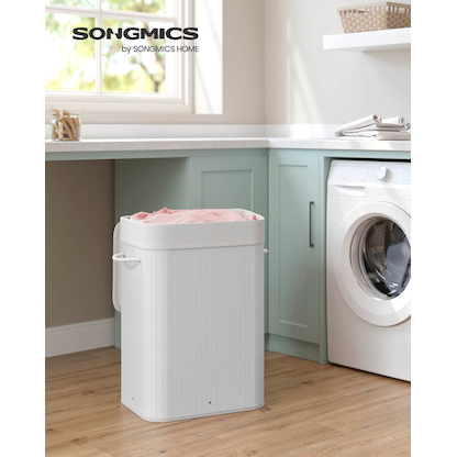 Artikelbild 5 für SONGMICS Wäschesammler weiß, 1 St., Artikelnummer 438479