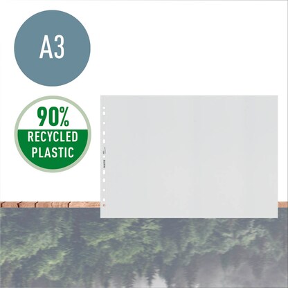 Artikelbild 3 für LEITZ Prospekthüllen recycle 4019 DIN A3 quer transparent genarbt 0,10 mm, 25 St., Artikelnummer 304442