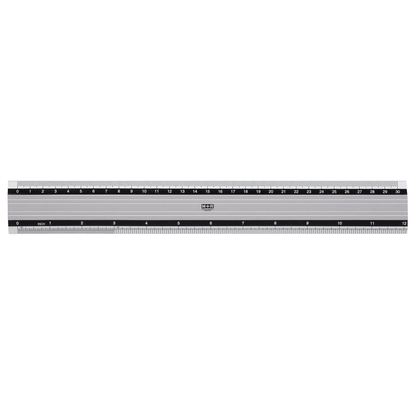 Artikelbild für M + R Lineal 30,0 cm, silber, Artikelnummer 927814