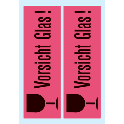 Artikelbild 2 für HERMA Warnetiketten 5739 rot »Vorsicht Glas!« 39,0 x 118,0 mm, 10 Etiketten , Artikelnummer 219419