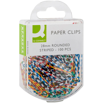 Artikelbild für Q-CONNECT Büroklammern farbsortiert kunststoffüberzogen, 100 St., Artikelnummer 875183