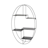 Artikelbild 1 für HAKU Möbel Wandregal schwarz 44,0 x 16,0 x 71,0 cm, 1 St., Artikelnummer 491583