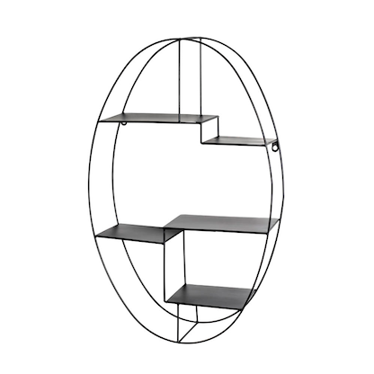 Artikelbild für HAKU Möbel Wandregal schwarz 44,0 x 16,0 x 71,0 cm, 1 St., Artikelnummer 491583