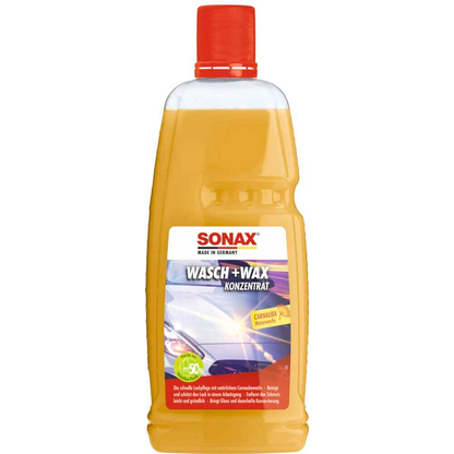 Artikelbild für SONAX Wasch+Wax Autoshampoo 1,0 l, Artikelnummer 772547