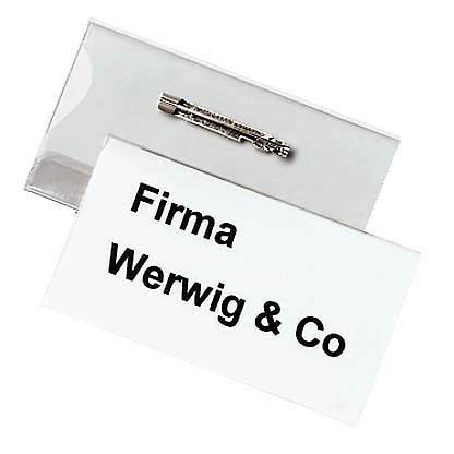 Artikelbild für DURABLE Namensschilder mit Nadel 7,5 x 4,0 cm, 100 St., Artikelnummer 112185