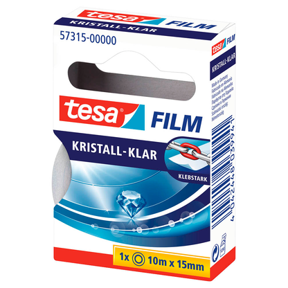 Artikelbild 3 für tesa KRISTALL-KLAR Klebefilm transparent 15,0 mm x 10,0 m 1 Rolle, Artikelnummer 114637