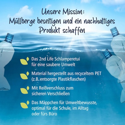 Artikelbild 3 für ONLINE® Schlampermäppchen 04073/6 2nd LIFE hellblau, 22,0 x 5,0 cm, Artikelnummer 283683