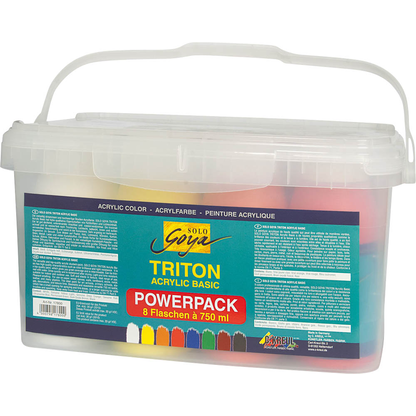 Artikelbild für KREUL Triton Power Pack Acrylfarben farbsortiert 8 x 750,0 ml, 8 St., Artikelnummer 115467
