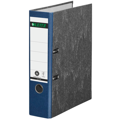 Artikelbild 2 für AKTION: LEITZ 1080 Ordner blau marmoriert Karton 8,0 cm DIN A4, 10 St., Artikelnummer 653806