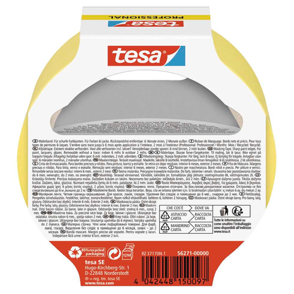 Artikelbild 8 für tesa PROFESSIONAL Malerband gelb 38,0 mm x 25,0 m 1 Rolle, Artikelnummer 723897