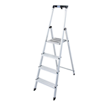 Artikelbild 1 für KRAUSE Stehleiter einseitig MONTO Safety silber 4 Stufen, H: 160,0 cm, Artikelnummer 568699