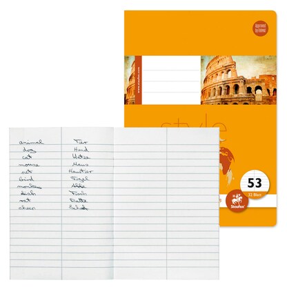 Artikelbild für Staufen® Vokabelheft Lineatur 53 liniert DIN A5 ohne Rand, 32 Blatt, 1 St., Artikelnummer 717801