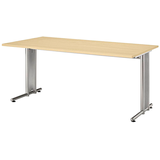 Artikelbild 1 für HAMMERBACHER NS16 Schreibtisch ahorn rechteckig, C-Fuß-Gestell silber 160,0 x 80,0 cm, Artikelnummer 862983