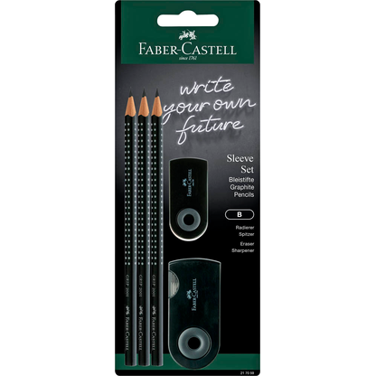 Artikelbild für FABER-CASTELL GRIP 2001 Bleistift-Set B schwarz, 1 Set, Artikelnummer 370431