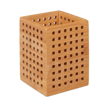 Artikelbild für relaxdays Stiftehalter braun Bambus 9,0 x 9,0 x 11,0 cm, Artikelnummer 604981
