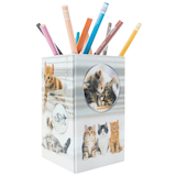 Artikelbild 1 für HERMA Stiftehalter Katzen Karton 8,0 x 8,0 x 13,5 cm, Artikelnummer 259399