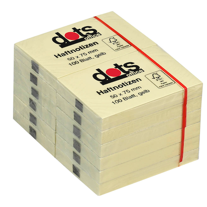 Artikelbild für dots Haftnotizen gelb, 12 Blöcke, Artikelnummer 221933