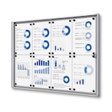 Artikelbild 1 für Showdown® Displays Schaukasten Economy XS silber 8x DIN A4 93,1 x 2,6 x 65,5 cm, 1 St., Artikelnummer 618797