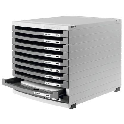 Artikelbild für HAN Schubladenbox Contur dunkelgrau 1510-0-19D, DIN B4 mit 10 Schubladen, 1 St., Artikelnummer 182311