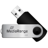 Artikelbild 1 für MediaRange USB-Stick schwarz, silber 8 GB, 1 St., Artikelnummer 435661