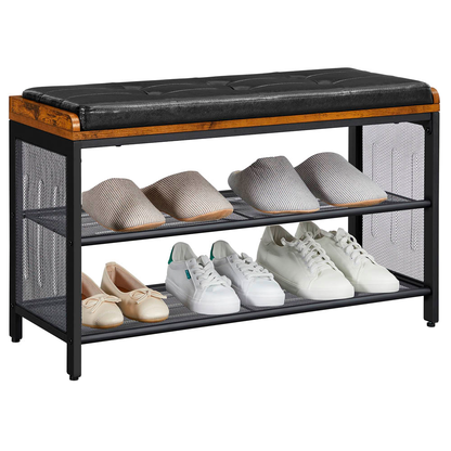 Artikelbild 3 für VASAGLE Schuhbank LBS75X braun, schwarz Holz 80,0 cm, Artikelnummer 439358