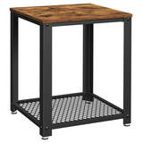 Artikelbild 1 für VASAGLE Beistelltisch rechteckig MDF-Platte braun, schwarz 40,0 x 40,0 x 50,0 cm, 1 St., Artikelnummer 439129